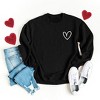 Simply Sage Market Women's Graphic Sweatshirt Embroidered Hand Drawn Heart - White LC - 3 of 4