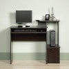 HomeStock Beginnings Computer Desk Brown – 19.45" L x 39.61" W x 34.02" H – Slide-Out Keyboard Shelf, Monitor Shelf, Storage Desk - 3 of 4