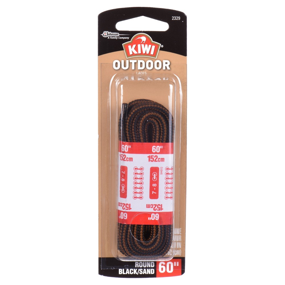UPC 031600662329 product image for KIWI Outdoor Round Laces Black/Sandstone 60