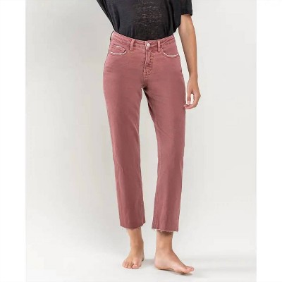 Women's Tummy Control High Rise Crop Straight Jeans - LOVERVET 25