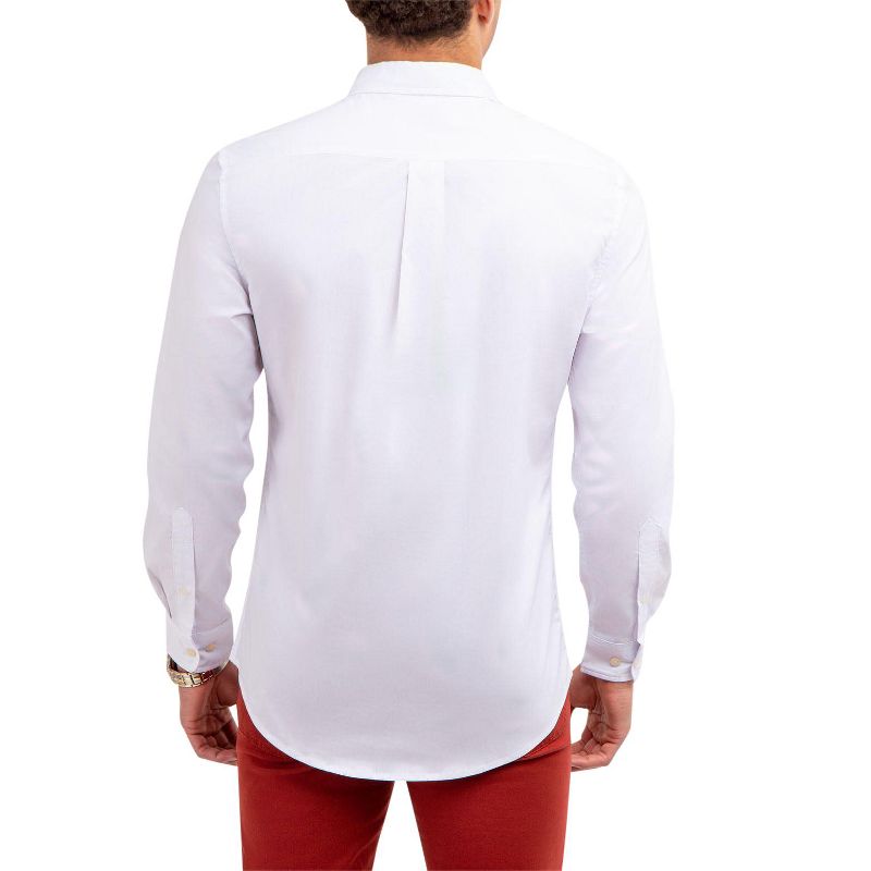 U.S. Polo Assn. Men's Solid Stretch Poplin Long Sleeve Button Down Shirt, 2 of 4