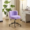 Karl Home | Plush Velvet Swivel Chair Antique Bronze Base With Wheels - 4 of 4