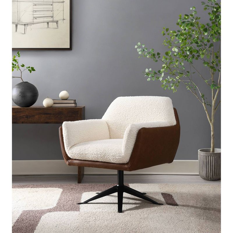 Sterling Two-Tone Auto Return Base Swivel Accent Chair - Abbyson Living, 3 of 9