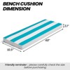 Crestlive Products Outdoor Bench Cushion with Ties Water Resistant Fabric Durable Thicken Memory Foam for Loveseat Couch Porch Swing - 2 of 4