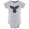 The Peanutshell Baby Boy or Girl Short Sleeve Bodysuits, 5-Pack, Woodland Moose, Newborn to 24 Months - 2 of 4