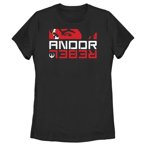 Women's Star Wars: Andor Eye Shot Cassian Andor Rebel T-Shirt - Black - X  Large
