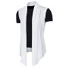 Lars Amadeus Men's Casual Open Front Sleeveless Irregular Hem Cardigan Vest - 2 of 4