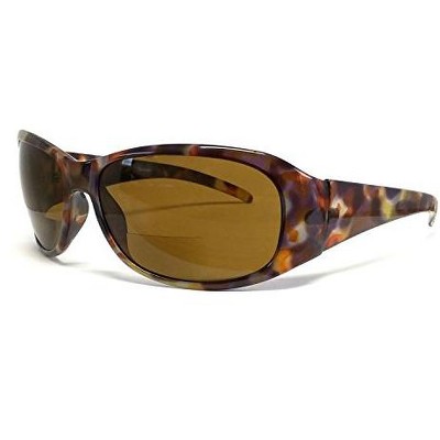 Calabria 645SB Ladies Oversized Bi-Focal Reading Sunglasses in Tortoise/Amber Brown +3.00-(Frame Width: 140mm|Lens Height: 49mm|Lens Width: 60mm)
