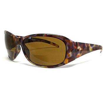 Calabria 645SB Ladies Oversized Bi-Focal Reading Sunglasses in Tortoise/Amber Brown +3.00-(Frame Width: 140mm|Lens Height: 49mm|Lens Width: 60mm)