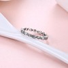Lucy Eternity Ring Wedding Band Cz Antiqued Silver Womens Ginger Lyne Collection - 2 of 4