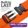 Fosmon 2 Pack Luggage Straps with Buckle, Adjustable Luggage Straps for Suitcases, Connect Two Suitcases & Baby Car Seat, Travel Luggage Belt, Orange - 4 of 4