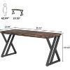 Sapphtopaz 55" Modern Office Desk with Z-Shaped Metal Legs Writing Desk with Wood Desktop Large Work Computer Desk for Home Office, Bedroom - 2 of 4