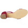Allegra K Women's Open Toe Block Heel Adjustable Buckled Ankle Strap Sandals - 4 of 4