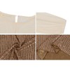 Anna-Kaci Women's Sheer Mesh Long Sleeve Top with Sequin Front Panel and Crew Neckline - 4 of 4