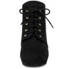Allegra K Women's Lace Up Platform Chunky Heels Ankle Booties - 3 of 4