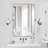 TEHOME Rounded Rectangular Pivoting Metal Framed Wall Mounted Bathroom Vanity Mirror - 2 of 4