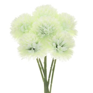 Unique Bargains Plastic Silk Durable Artificial Chrysanthemum Ball Flowers 11" - 1 of 4