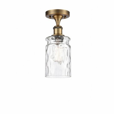 Candor - 1 Light Semi-Flush Mount In Industrial Style-13 Inches Tall and 4.75 Inches Wide