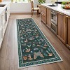 Washable Hallway Runner Rug, Modern Insect Floral Low Pile Kitchen Runner, Soft Non-Slip Stain-Resistant Carpet for Laundry or Bedroom - 2 of 4