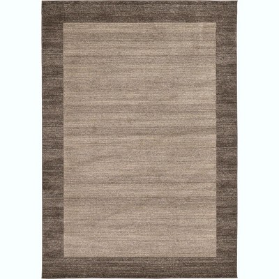 Reversible Easy-Care Tufted Rug in Light Brown - 7' x 10'