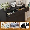 Coucheta 36" Tall Cabinet 20 Gallon - Farmhouse Hidden Storage Cabinets with Deodorizer, Pet Proof Laundry Hamper Cabinet - 3 of 4