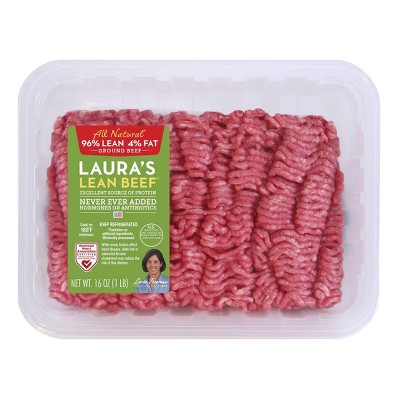 Laura's Lean Beef 96/4 Ground Beef - 1lb : Target