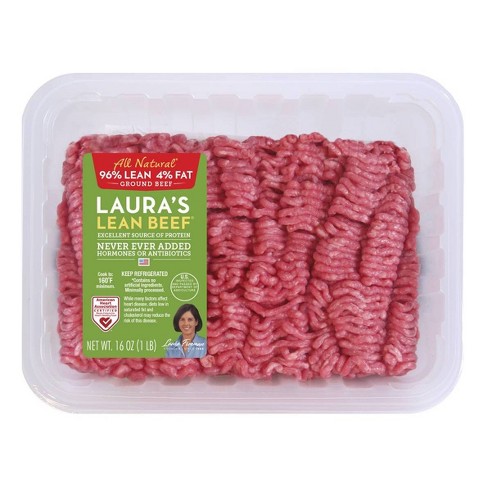 Laura's Lean Beef 96/4 Ground Beef - 1lb - image 1 of 4