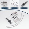 Grungis Single Hole Bathroom Sink Faucet with Deck Plate,Bathroom Faucet with Pop Up Drain and Supply Lines for Home Sinks - 4 of 4