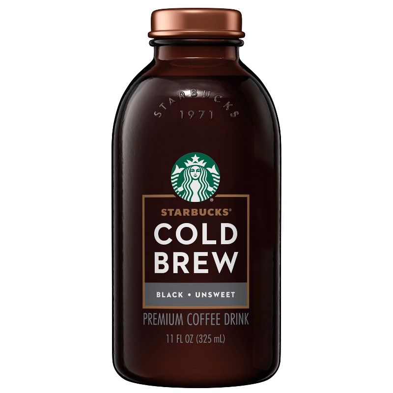 Starbucks Cold Brew Black Unsweetened - 11 fl oz Bottle, 1 of 5