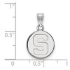 Black Bow Jewelry 14k White Gold Michigan State Spartans NCAA Small Pendant - 2 of 3