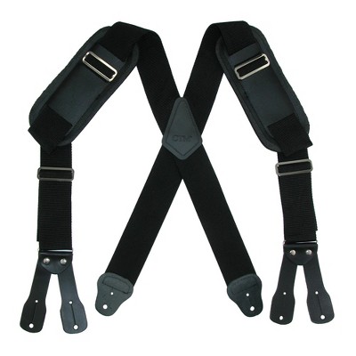 CTM Men's Big & Tall Elastic Work Button-End Suspenders