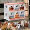 ELJGET 3-10 Compartment Chicken Nesting Box, Wall Mount Metal Coop Egg Storage, Heavy Duty Chicken Laying Box, Large Chicken Coop Box for Chicken Hen - 4 of 4