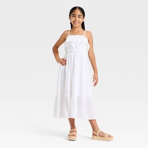Girls' Eyelet Embroidery Maxi Dress - Cat & Jack White XS