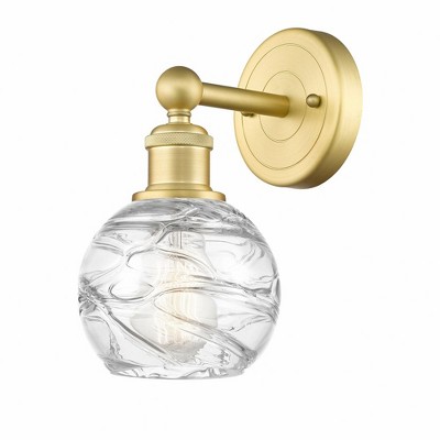 Athens Deco Swirl - 1 Light Wall Sconce In Industrial Style-10.5 Inches Tall and 6 Inches Wide
