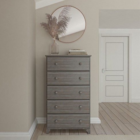 Plank+beam Classic 5-drawer Solid Wood Dresser, Storage Dresser For ...