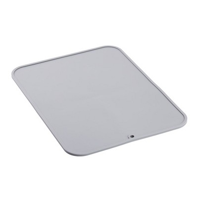 Foldable Silicone Dish Drying Mat and Trivet, 8" x 8", Gray
