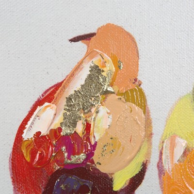 Colorful Acrylic Birds on Wire Canvas Artwork, 36x36 inches