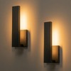 C Cattleya Matte Black Dimmable LED Outdoor Wall Light with Frosted Glass Diffuser - 2 of 4