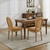 TIRAMISUBEST French Style Solid Wood Dining Chairs Set of 2, Kitchen Chairs with Antique Painted & Linen Upholstered - 4 of 4