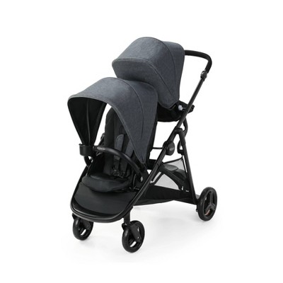 Graco Ready2Grow 2.0 - Cochecito doble con opciones de asiento de banco y  plataforma de pie, Rafa