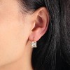18K White Gold Plated CZ Drop Earrings – Simulated Diamond Dangle Jewelry for Women, Wedding & Birthday Gift - 2 of 4