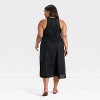 Women's Racerback Linen Midi A-Line Dress - Future Collective Black - 2 of 3