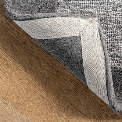 Elegant 5'x8' Hand-Tufted Wool Area Rug in Timeless Gray