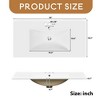 36" Bathroom Vanity with Ceramic Sink, Standard and Double-Layer Drawers, Soft Close Doors, Adjustable Shelves - Leovsnove - 4 of 4