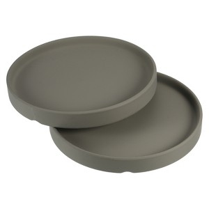 Unique Bargains Indoor Ceramic Round Plant Pot Saucers Tray 2 Pcs - 1 of 4