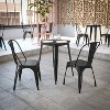 Flash Furniture Declan Commercial Grade Indoor/Outdoor Dining Table, 23.75" Round All Weather Poly Resin Top with Steel Base - 4 of 4