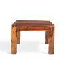 Handcrafted Medium Cube Square Table - (16H X 23.5W x 23.5D) - Natural - Timbergirl - image 2 of 4