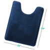 Hearth & Harbor Bathroom Rugs, Ultra Soft Velvet Memory Foam Bath Mats with PVC Backing - 3 of 4