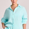 Vitamin A Women's Long Sleeve Gauze Cover Up Shirt - 3 of 4