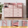 Dresser TV Stand with Power Outlet, Bedroom Dresser with 9 Drawers, Chest of Drawers for Living Room, Hallway - 4 of 4